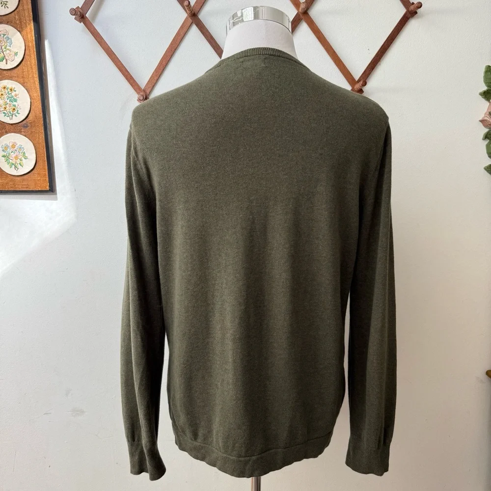 J. Crew Green Cotton Pullover